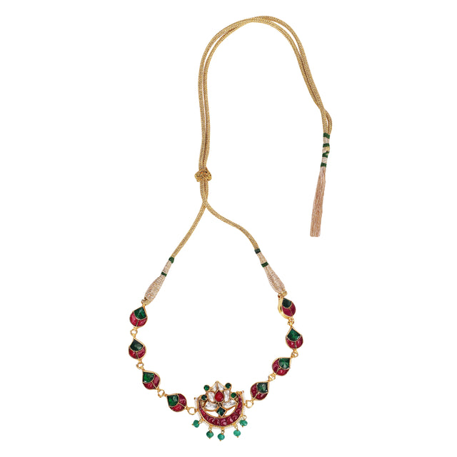 22k Gold Plated Teej Kanchuki Choker Set