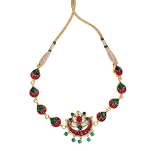 22k Gold Plated Teej Kanchuki Choker Set