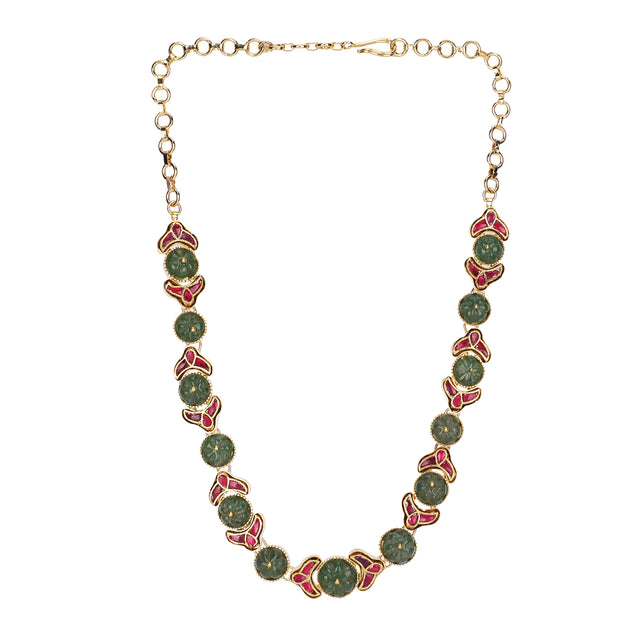 22k Gold Plated Teej Trivarti Choker Set