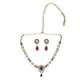 22k Gold Plated Teej Kokila Pendant Set