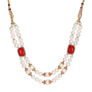 22k Gold Plated Teej Pearlette Necklace Set