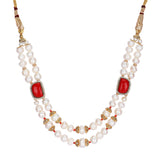 22k Gold Plated Teej Pearlette Necklace Set