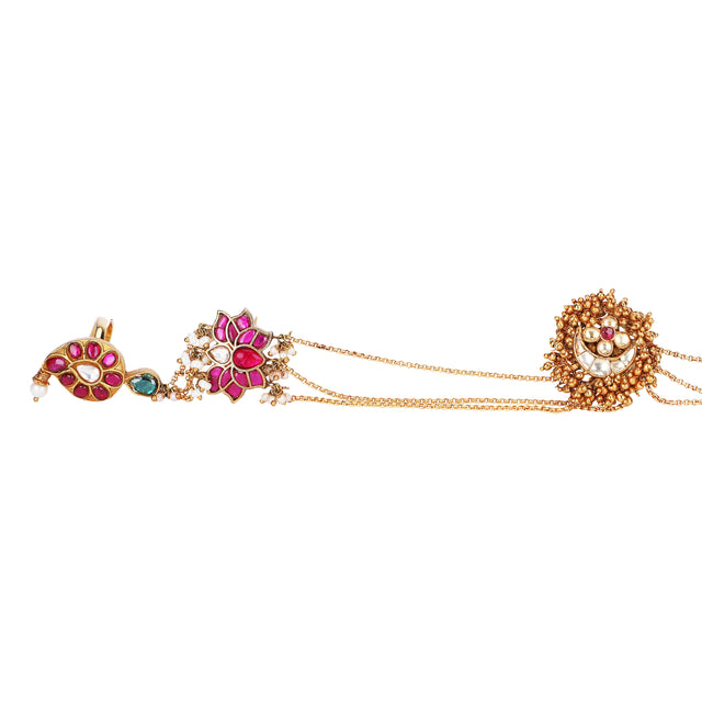 22k Gold Plated Teej Meesha Haathphool