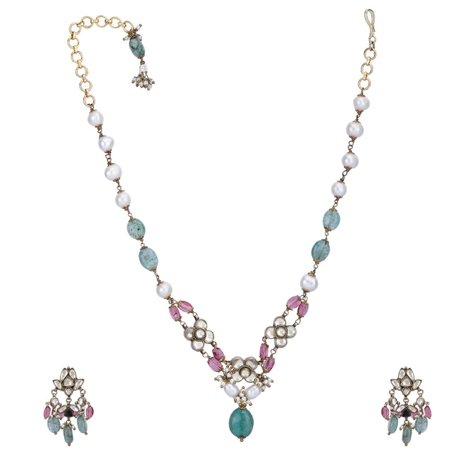 Megha Collection Manika Kundan Necklace Set
