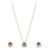Megha Collection Meenakshi Zircon Necklace Set