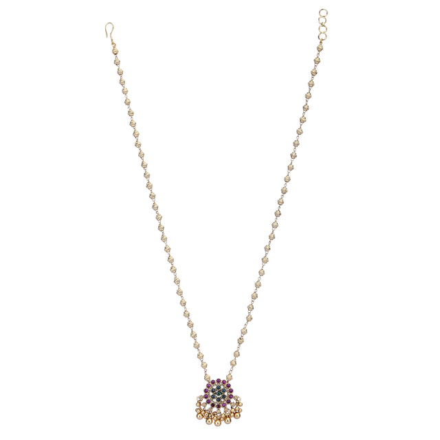 Megha Collection Meenakshi Zircon Necklace Set