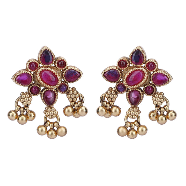 Megha Collection Meenakshi Zircon Necklace Set