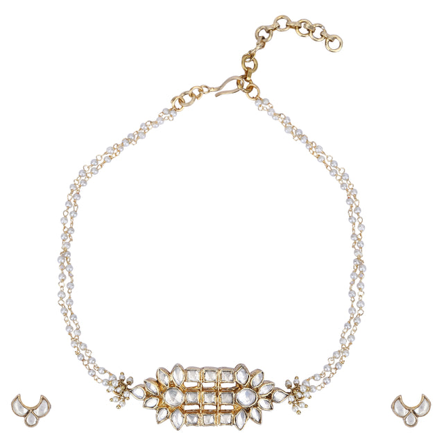 Megha Collection Olivia Kundan Necklace Set