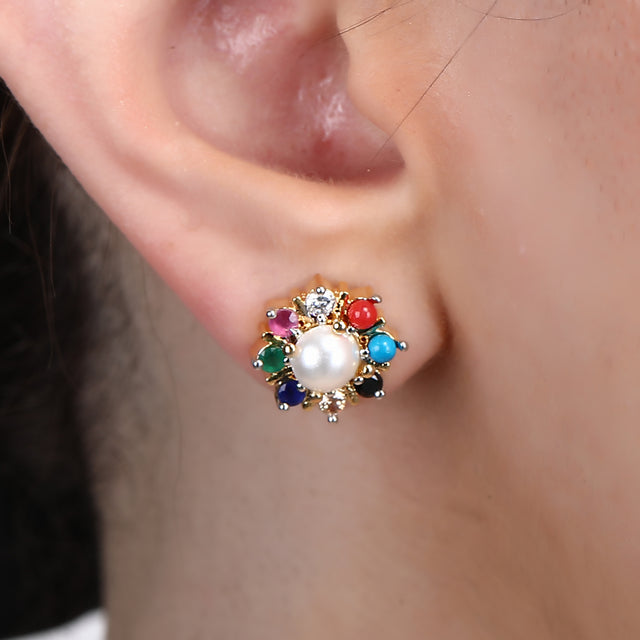Veena Zircon Pendant Set
