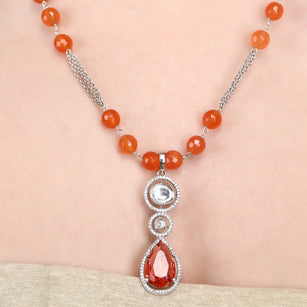 Deepika Zircon Pendant Set