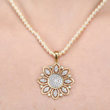 Akhil Zircon Pendant Set