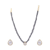 Ujjwal Mohini Zircon Pendant Set