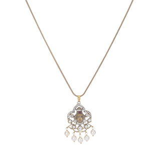 22k Gold Plated Amolya Hemalika Pendant Set