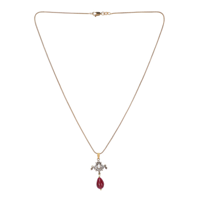 22k Gold Plated Amolya Kanira Pendant Set