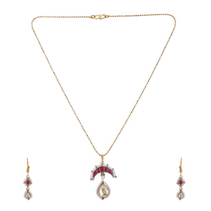 22k Gold Plated Amolya Dhanika Pendant Set