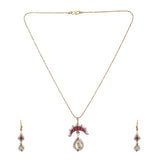 22k Gold Plated Amolya Dhanika Pendant Set