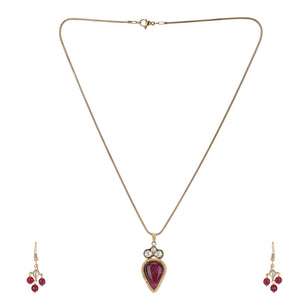 22k Gold Plated Amolya Ishira Pendant Set