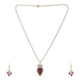22k Gold Plated Amolya Ishira Pendant Set