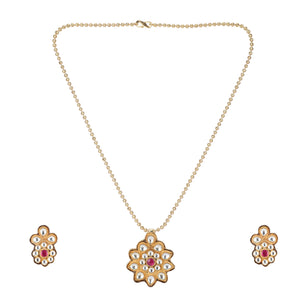 22k Gold Plated Amolya Kusumita Pendant Set