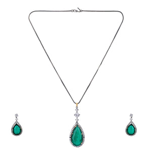 22k Gold Plated Amolya Vrinda Pendant Set