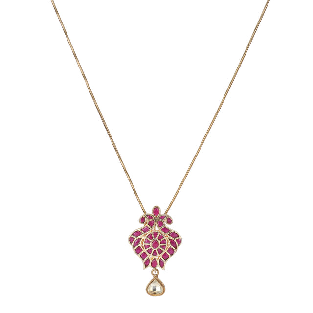 22k Gold Plated Amolya Netra Pendant Set