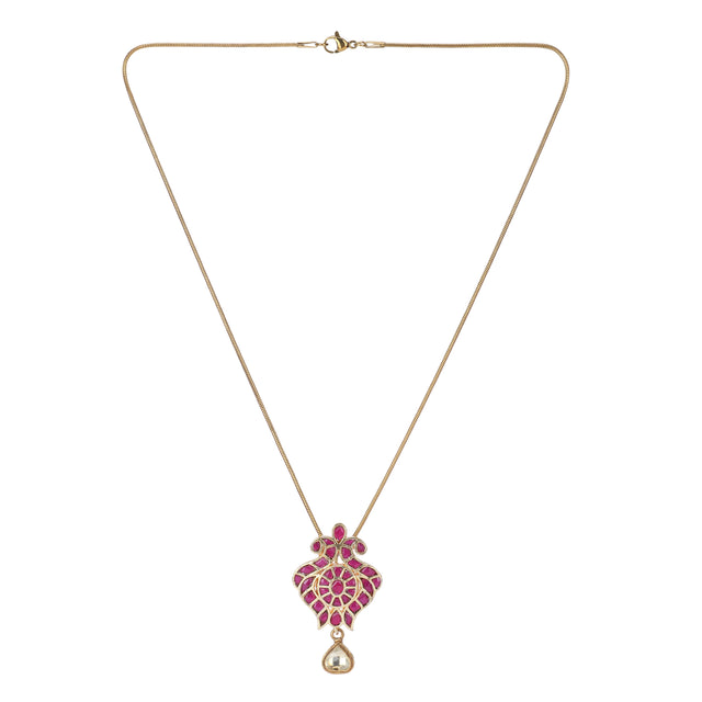 22k Gold Plated Amolya Netra Pendant Set