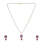 22k Gold Plated Amolya Abeer Pendant Set