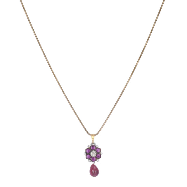 22k Gold Plated Amolya Abeer Pendant Set