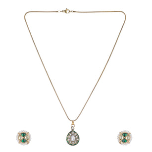 22k Gold Plated Amolya Khushaali Pendant Set