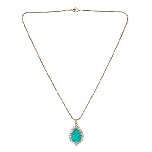 22k Gold Plated Amolya Ravya Pendant Set