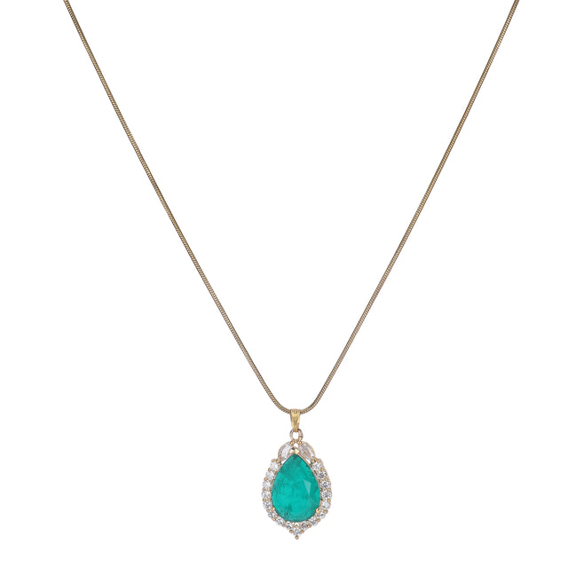 22k Gold Plated Amolya Ravya Pendant Set