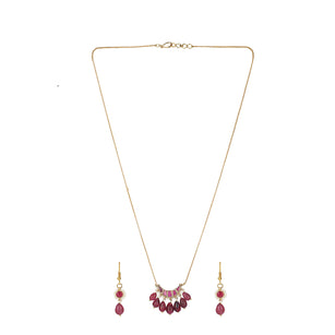 22k Gold Plated Amolya Arunika Pendant Set