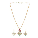 22k Gold Plated Amolya Jhumira Pendant Set