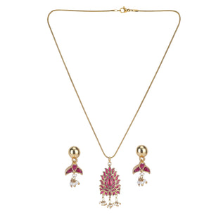 22k Gold Plated Amolya Shubhra Pendant Set