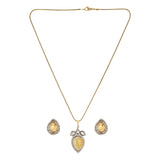 22k Gold Plated Amolya Sunehri Pendant Set