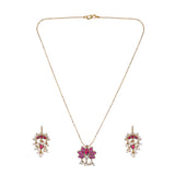 22k Gold Plated Amolya Padmika Pendant Set