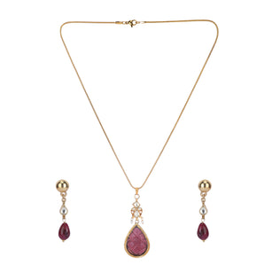 22k Gold Plated Amolya Raaya Pendant Set