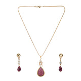 22k Gold Plated Amolya Raaya Pendant Set