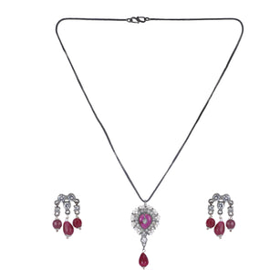 22k Gold Plated Amolya Ruhira Pendant Set