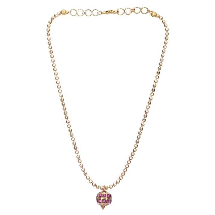 Sparsh 22k Gold Plated Ruby Exclusives Pendant