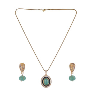 22k Gold Plated Amolya Varnya Pendant Set