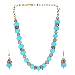 22k Gold Plated Amolya Neelaya Necklace Set