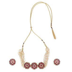 22k Gold Plated Amolya Trilota Choker Set