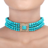 GULUBAND Zulekha ZIRCON  choker set