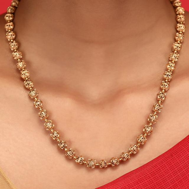 Swarnam - Gold Strings Anushka Necklace Set