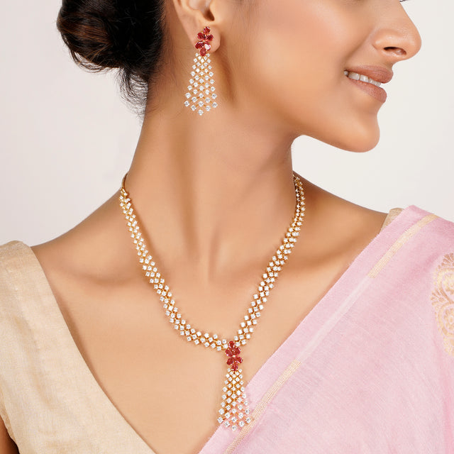 22k Gold Plated Zivara Rasmi Necklace Set