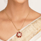 22k Gold Plated Ridhi Jalika Pendant Set