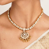 22k Gold Plated Kanaka Charita Necklace Set