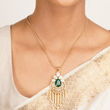 22k Gold Plated Ridhi Trinetra Pendant Set