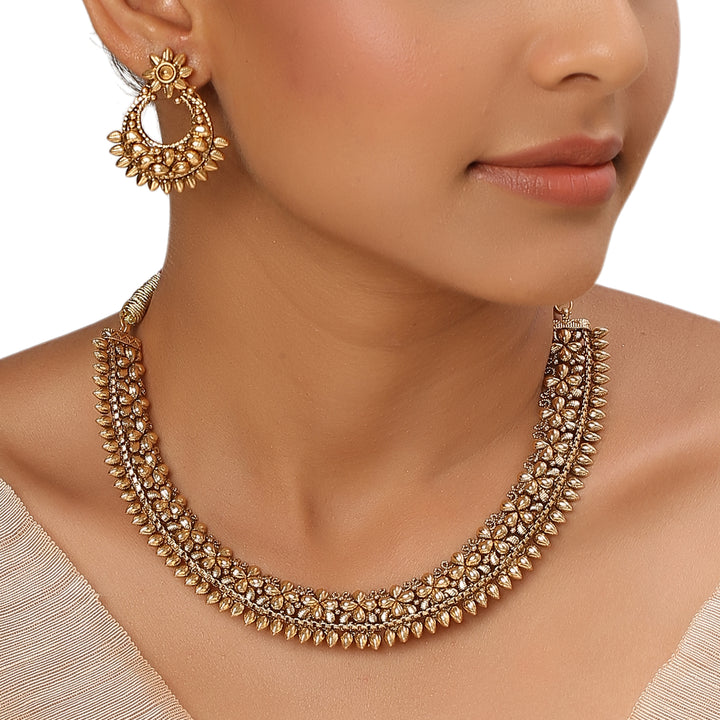 22k Gold Plated Kanchan Indrani Necklace Set